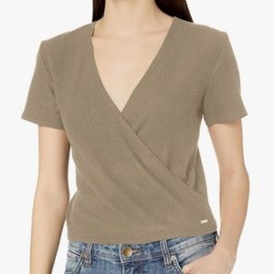 Volcom Wrap Green Blouse